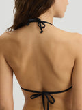 LIU JO BEACHWEAR Triangolo da mare con perline B.CO NERO