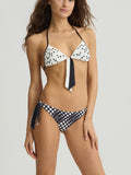LIU JO BEACHWEAR Triangolo da mare con perline B.CO NERO