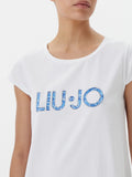 LIU JO BEACHWEAR Abito in jersey di cotone con logo B.CO/DENIM