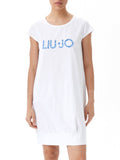 LIU JO BEACHWEAR Abito in jersey di cotone con logo B.CO/DENIM