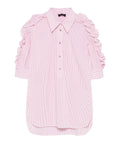 Camicia a righe con rouches