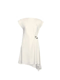 LIU JO BLACK Abito con dettaglio in metallo sul fianco drappeggiato. bianco