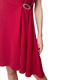 LIU JO BLACK Abito con fondo asimmetrico rosso