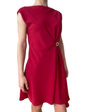LIU JO BLACK Abito con fondo asimmetrico rosso