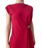 LIU JO BLACK Abito con fondo asimmetrico rosso