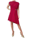 LIU JO BLACK Abito con fondo asimmetrico rosso