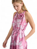 LIU JO BLACK Abito lungo snanicato rosa