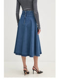 LIU JO BLUE DENIM Gonna denim lunga a ruota DENIM SCURO