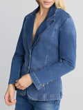 LIU JO BLUE DENIM Blazer in denim a 2 bottoni DENIM SCURO
