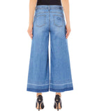 LIU JO BLUE DENIM Jeans flare cropped blu