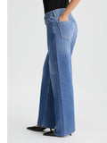 LIU JO BLUE DENIM Jeans wide leg in denim di cotone blu