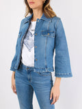 LIU JO BLUE DENIM Giacca Braid in denim con inserto bouclè DENIM