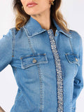 LIU JO BLUE DENIM Giacca Braid in denim con inserto bouclè DENIM