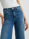 LIU JO BLUE DENIM Jeans good flare con cintura blu