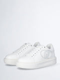 LIU JO SPORT SHOES Sneakers kylie 32 con strass spreading ivory bianco