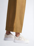 LIU JO SPORT SHOES Sneakers con logo gioiello strass Kylie 32 avorio
