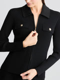 LIU JO SPORT Polo con zip nero
