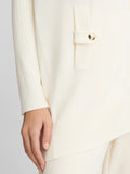LIU JO SPORT Felpa aperta full zip latte