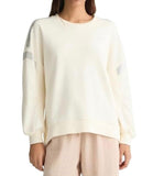 LIU JO SPORT Felpa girocollo con inserti strass latte