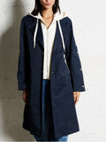 LIU JO SPORT Trench con cappuccio staccabile BLU/B.CO