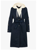 LIU JO SPORT Trench con cappuccio staccabile BLU/B.CO