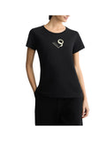 LIU JO SPORT T-shirt basic stampa nero