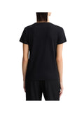 LIU JO SPORT T-shirt basic a v con taschino nero