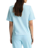 LIU JO SPORT T-shirt a v regular con loghi strass celeste