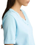 LIU JO SPORT T-shirt a v regular con loghi strass celeste