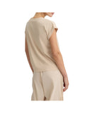 LIU JO SPORT T-shirt basic con logo ricamato beige