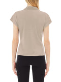 LIU JO SPORT Polo con scollo a v e logo sul colletto beige