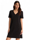 LIU JO SPORT Abito in jersey con strass nero