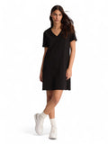 LIU JO SPORT Abito in jersey con strass nero
