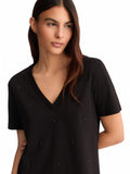 LIU JO SPORT Abito in jersey con strass nero
