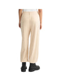LIU JO SPORT Pantaloni tuta con loghi coulisse al fondo beige