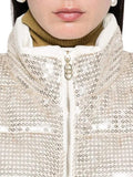 LIU JO SPORT Gilet in jersey con paillettes BEIGE/B.CO