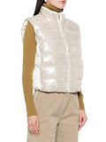 LIU JO SPORT Gilet in jersey con paillettes BEIGE/B.CO
