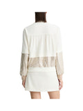 LIU JO SPORT Giacca felpa zip con inserti in paillettes latte