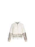LIU JO SPORT Giacca felpa zip con inserti in paillettes latte