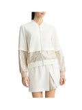 Giacca felpa zip con inserti in paillettes
