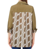 LIU JO WHITE Camicia manica lunga VERDE MILITARE