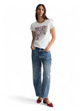 LIU JO WHITE T-shirt stampa logo bianco