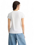 LIU JO WHITE T-shirt con stampa carretto bianco