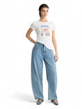 LIU JO WHITE T-shirt con stampa carretto bianco