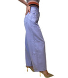 LIU JO WHITE Pantaloni flare Tencel lavanda