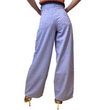 LIU JO WHITE Pantaloni flare Tencel lavanda