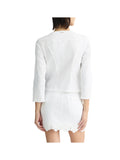 LIU JO WHITE Giacca Kate con fondo asimmetrico bianco