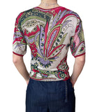 LIU JO WHITE T-shirt fantasia in viscosa multicolor