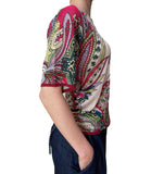 LIU JO WHITE T-shirt fantasia in viscosa multicolor