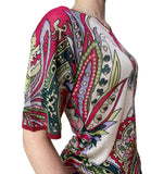 LIU JO WHITE T-shirt fantasia in viscosa multicolor
